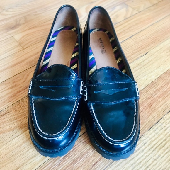 Sperry Shoes - SPERRY TOP-SIDER Black Patent Leather Loafers